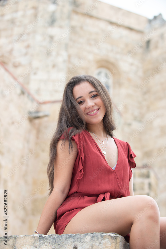 Young model session in colonial zone of Santo Domingo Young model session in colonial zone of Santo Domingo