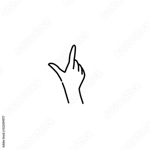 hand line illustration simple finger gesture