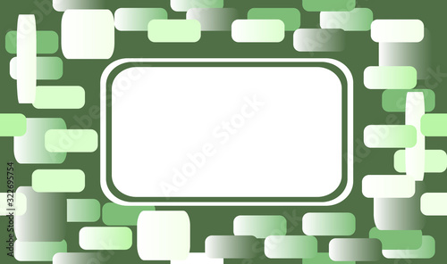 geometric pattern on a dark green background in Memphis style with a copy of the space, gradient