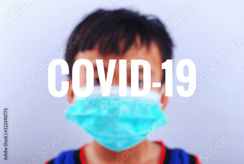 New name for China Corona Virus, Covid 19 and blurred background