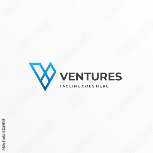 Free Download Vector Logo Illustration Letter V Gradient Colorful Style - GFXLoad