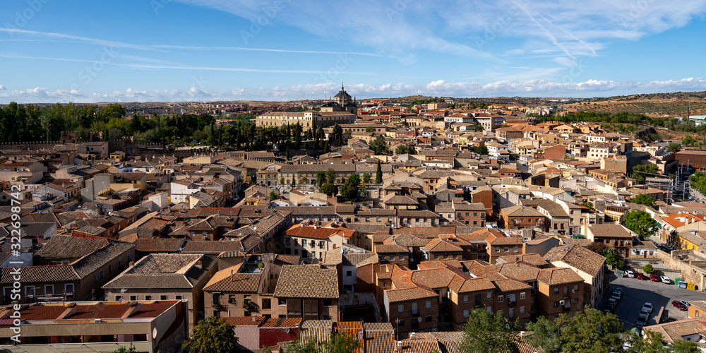 aerial view of the roofs of old town: Toledo, Spain
