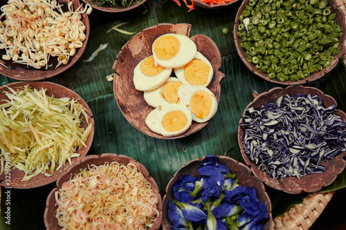 Ingredients of traditional thai cuisine.