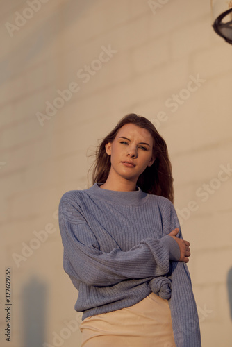 girl in blue