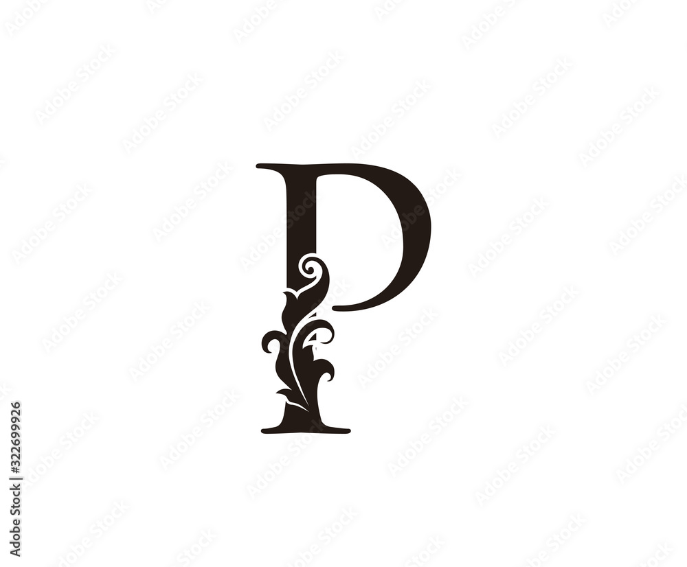 Classic P Letter Logo. Black Floral P With Classy Leaves Shape design perfect for Boutique, Jewelry, Beauty Salon, Cosmetics, Spa, Hotel and Restaurant Logo. Classic P Letter Logo. Black Floral P With Classy Leaves Shape design perfect for Boutique, Jewelry, Beauty Salon, Cosmetics, Spa, Hotel and Restaurant Logo.