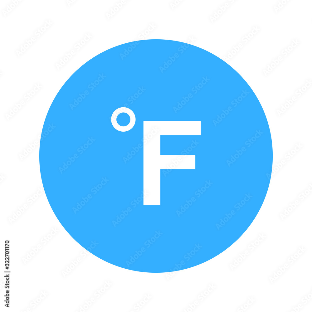 fahrenheit degree icon vector