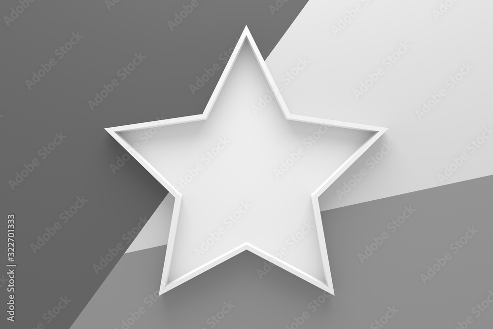 Abstract background of star shape tray. 3D rendering. Abstract background of star shape tray. 3D rendering.