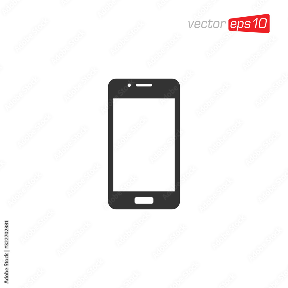 Smart Phone Flat Icon Design Vector Smart Phone Flat Icon Design Vector
