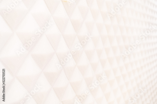 Sound proof foam.Studio sound acoustical foam Background in Church.White noise proof wall. photo