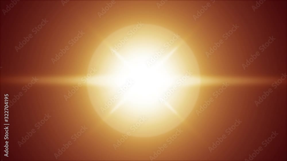 sun light lens flares art animation background. Seamless loop explosion lights Optical Lens Flare Effect transition shiny animation bright video footage.