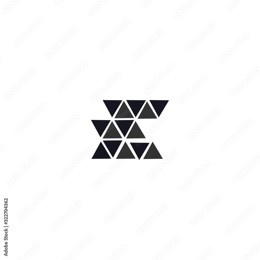 E triangle logo icon design template elements E triangle logo icon design template elements