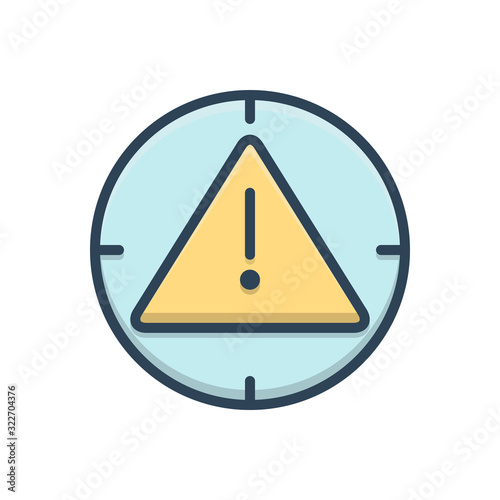 Color illustrationicon for expired alert