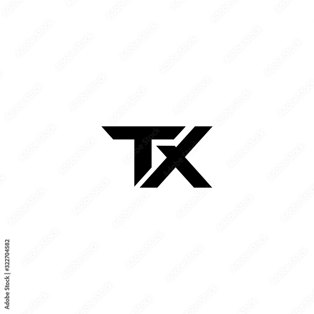 TX T X Letter Logo Template Vector