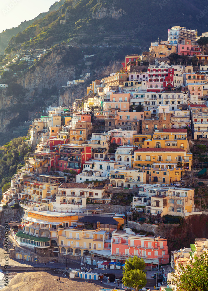 View On Positano, a Picturesque Town On Amalfi Coast, Sorrento, Italy