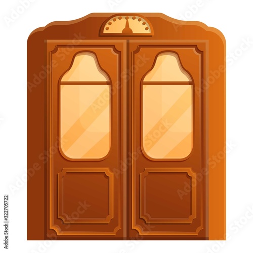 Retro elevator icon. Cartoon of retro elevator vector icon for web design isolated on white background