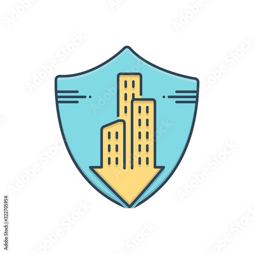 Color illustrationicon for condo insurance 