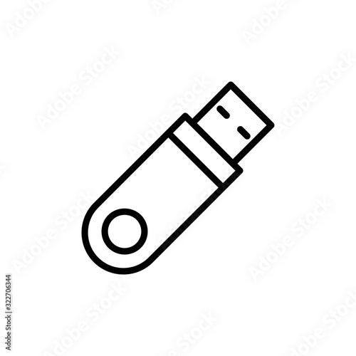 Simple flash drive line icon.