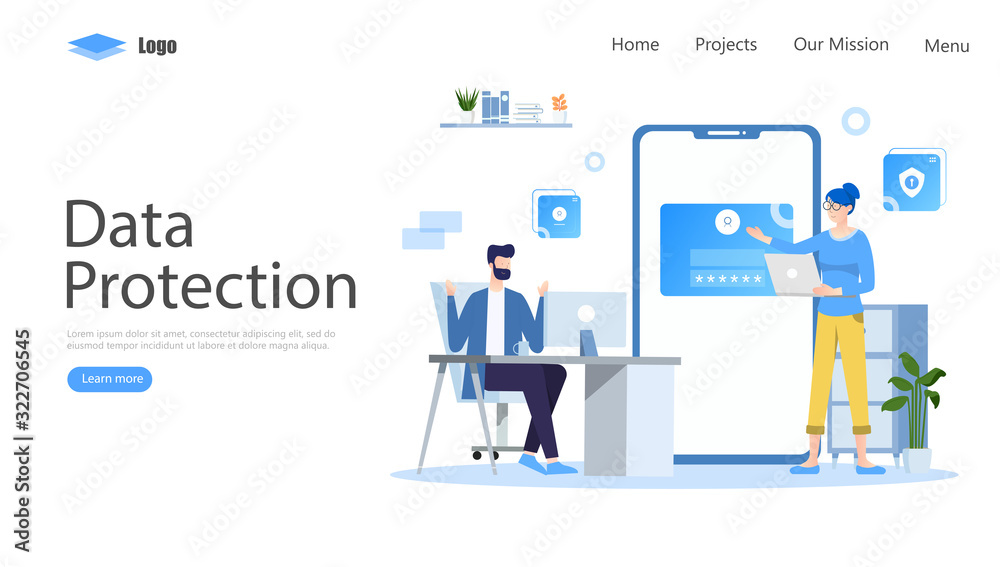 Data Protection Vector Illustration Concept, Suitable for web landing page, ui, mobile app, editorial design, flyer, banner, and other related occasion Data Protection Vector Illustration Concept, Suitable for web landing page, ui, mobile app, editorial design, flyer, banner, and other related occasion