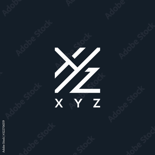 initial logo XYZ line square photo