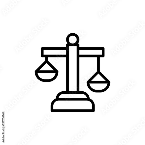 Simple scale line icon.