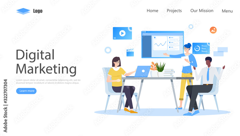 Digital Marketing Vector Illustration Concept, Suitable for web landing page, ui, mobile app, editorial design, flyer, banner, and other related occasion Digital Marketing Vector Illustration Concept, Suitable for web landing page, ui, mobile app, editorial design, flyer, banner, and other related occasion