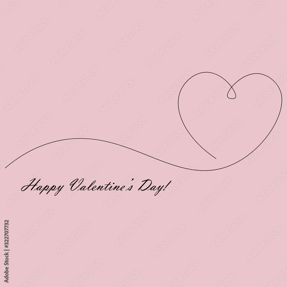 Happy Valentine's day card vector illustration
