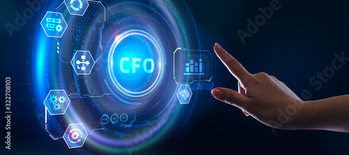 CFO - digital technology concept. Business, Technology, Internet and network concept.