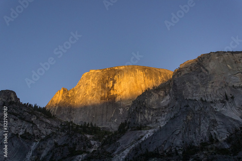 sunset in the mountains of Yosemite National Park, California