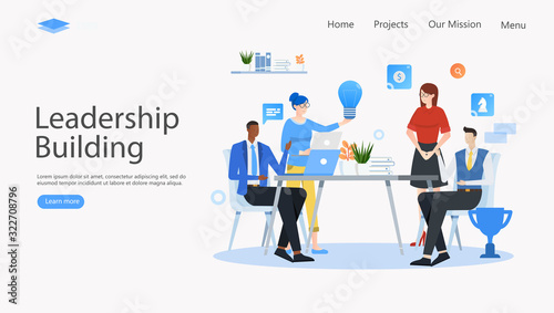Leadership Unity Vector Illustration Concept   Suitable for web landing page  ui  mobile app  editorial design  flyer  banner  and other related occasion