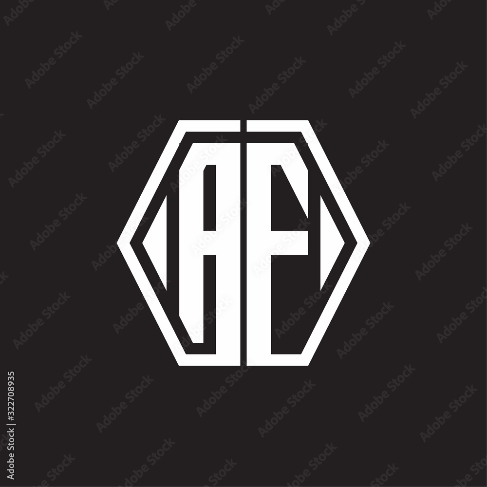 AF Logo monogram with hexagon line rounded design template AF Logo monogram with hexagon line rounded design template