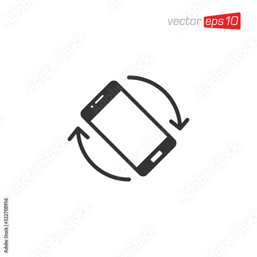 Phone Rotation Mobile Rotate Icon Design Vector