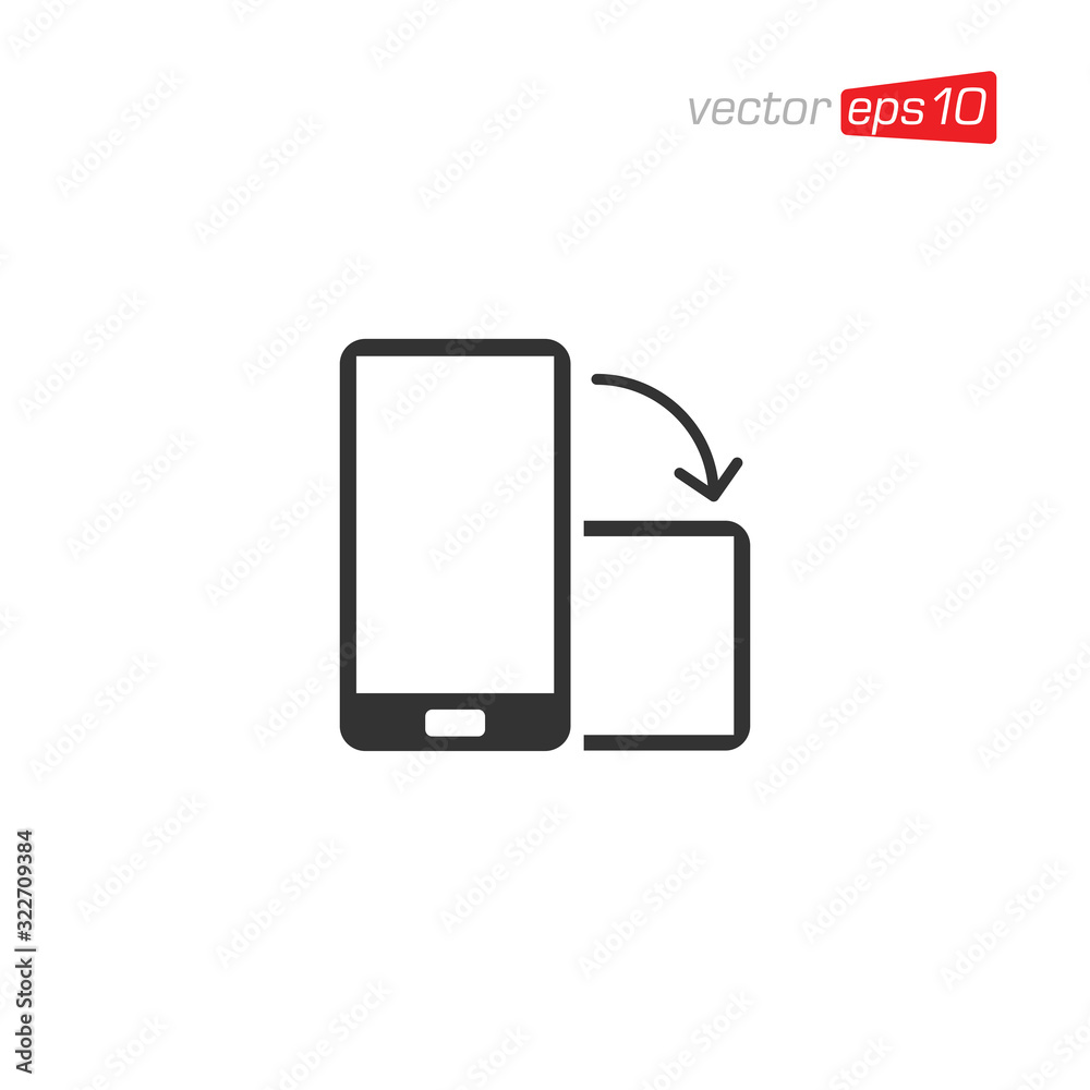 Phone Rotation Mobile Rotate Icon Design Vector