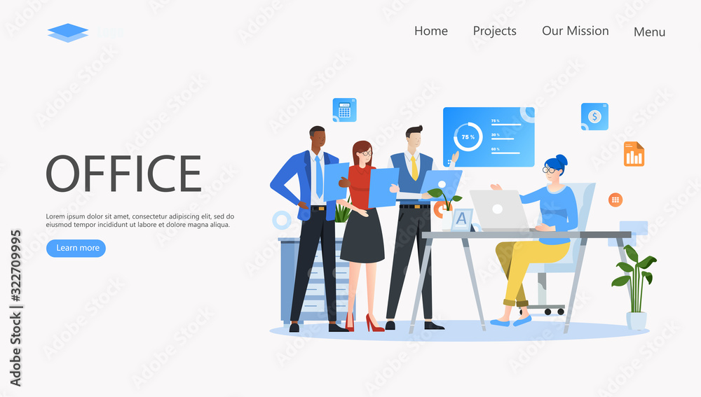 People in open space office Vector Illustration Concept , Suitable for web landing page, ui, mobile app, editorial design, flyer, banner, and other related occasion People in open space office Vector Illustration Concept , Suitable for web landing page, ui, mobile app, editorial design, flyer, banner, and other related occasion