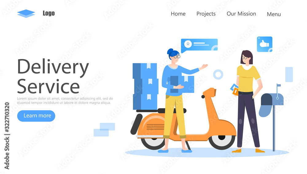Online Delivery Service Vector Illustration Concept, Suitable for web landing page, ui, mobile app, editorial design, flyer, banner, and other related occasion