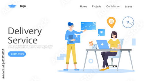 Online Delivery Service Vector Illustration Concept, Suitable for web landing page, ui, mobile app, editorial design, flyer, banner, and other related occasion