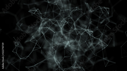 Graphic background molecule and communication. Connected lines with dots. Concept of the science, chemistry, biology, medicine, technology.