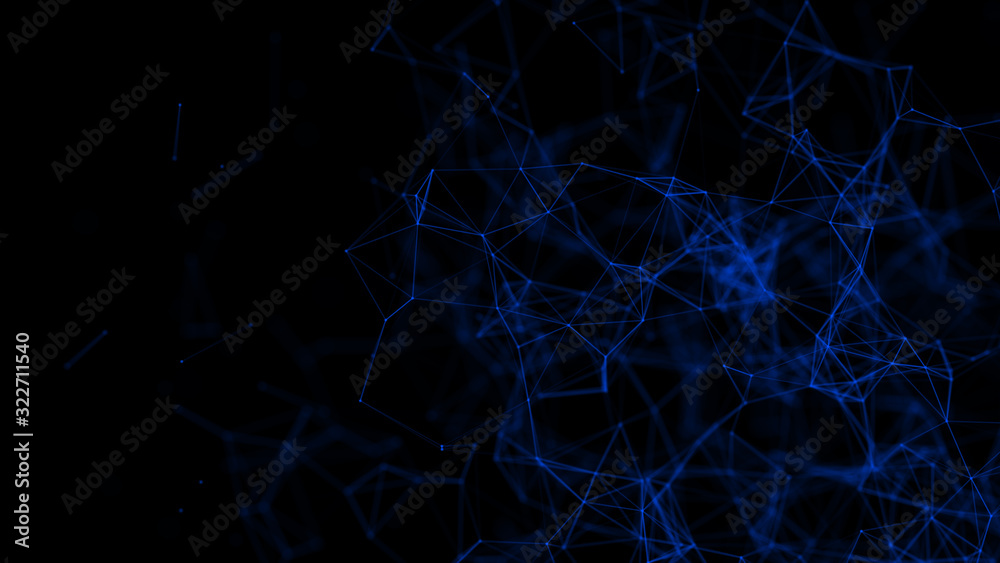 Graphic background molecule and communication. Connected lines with dots. Concept of the science, chemistry, biology, medicine, technology.