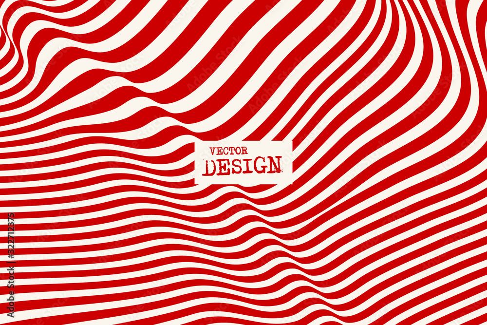 Design red waving lines illusion background. Design red waving lines illusion background.