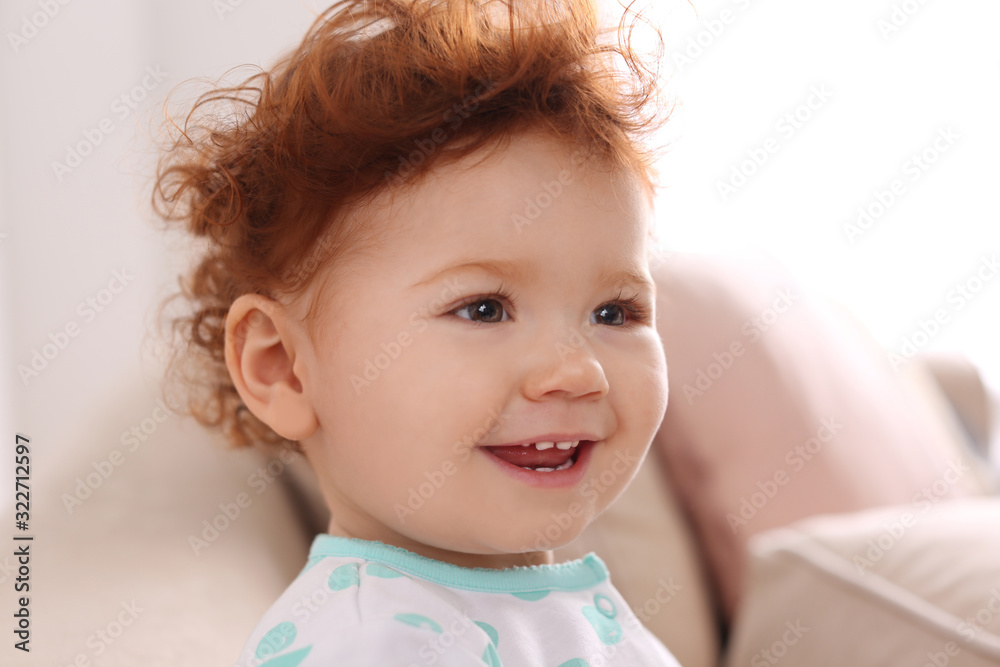 Portrait of cute little child at home Portrait of cute little child at home
