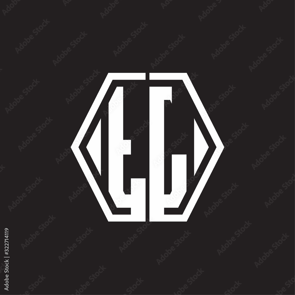TL Logo monogram with hexagon line rounded design template TL Logo monogram with hexagon line rounded design template