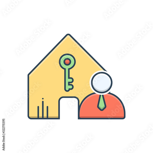 Color illustrationicon for landlord insurance  photo