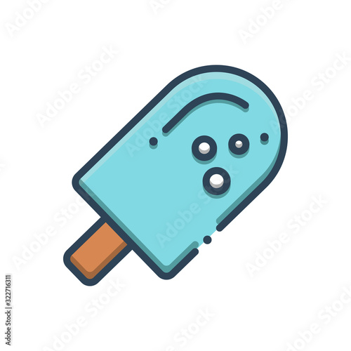 Color illustration icon for eskimo 