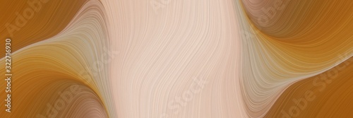 modern horizontal banner with sienna, baby pink and rosy brown colors. fluid curved lines with dynamic flowing waves and curves