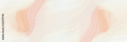 colorful horizontal banner with linen, burly wood and baby pink colors. fluid curved lines with dynamic flowing waves and curves
