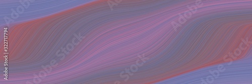 colorful designed horizontal header with antique fuchsia, old lavender and pastel brown colors. fluid curved flowing waves and curves © Eigens
