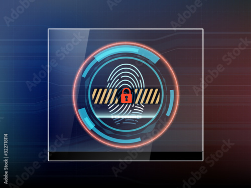 Access denied on the futuristic interface screen.