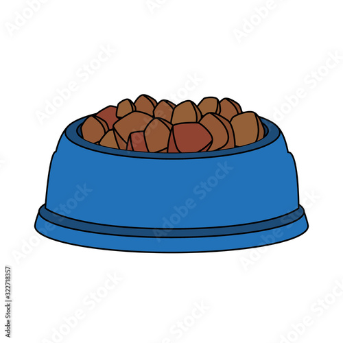 dish food dog animal isolated icon vector illustration design
