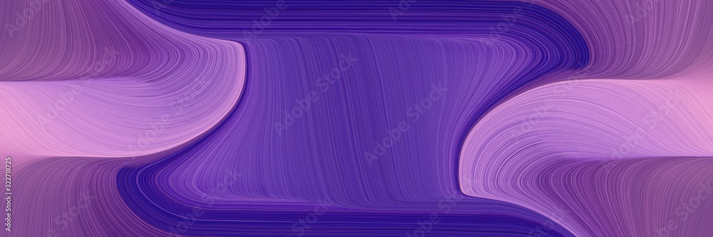 moving banner design with dark slate blue, pastel violet and midnight blue colors. fluid curved lines with dynamic flowing waves and curves