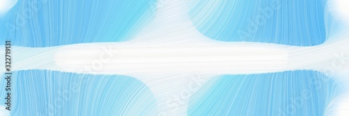 decorative header design with baby blue, white smoke and sky blue colors. fluid curved lines with dynamic flowing waves and curves