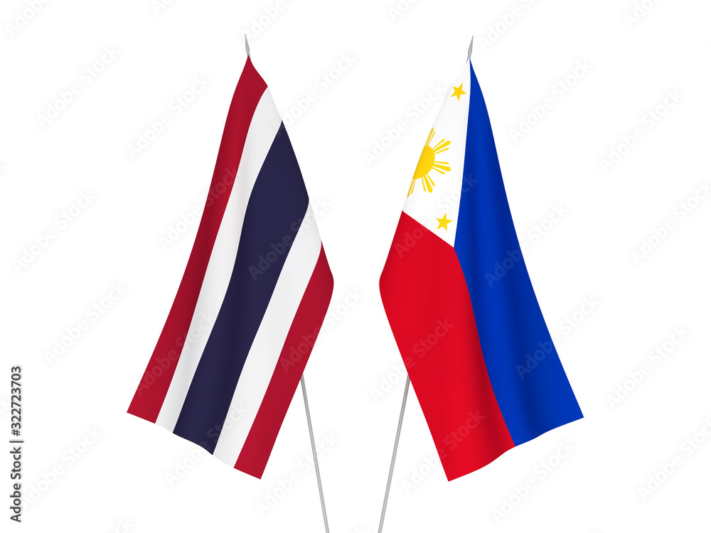 Thailand and Philippines flags